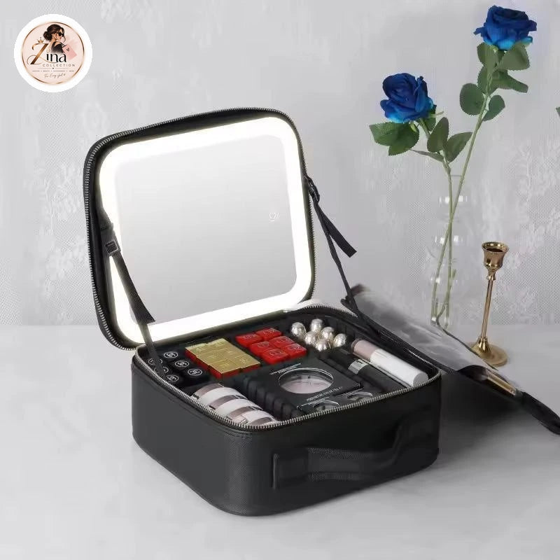 Vanity de maquillage avec miroir LED allumé
